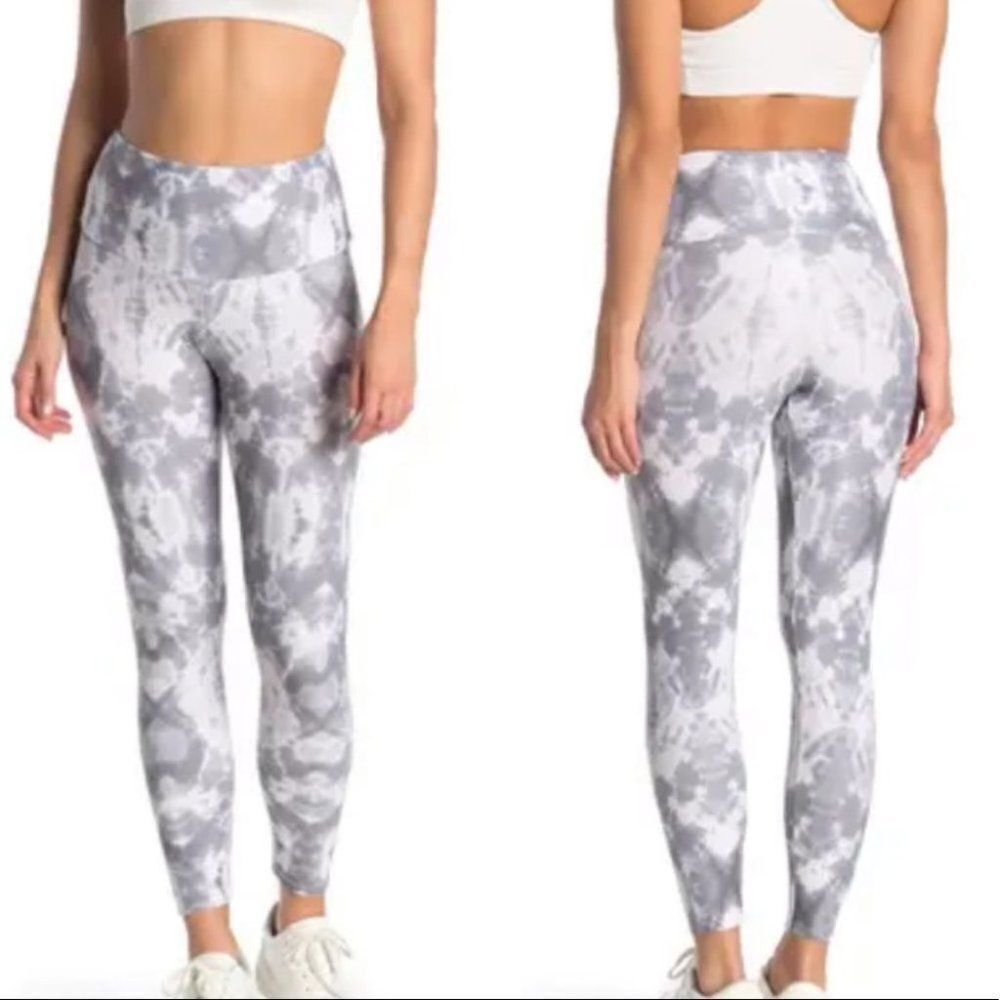 Onzie High Waist Gray Tie Dye Leggings